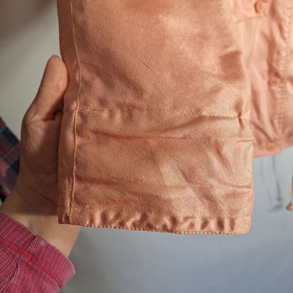 Vintage Cyclone Womens Short Trench Coat Peach Coastal Sporty Beachy Retro Large - Picture 7 of 16